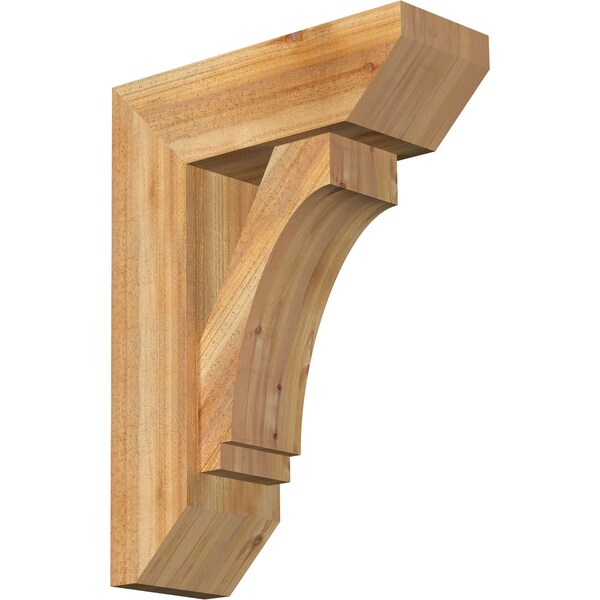 Ekena Millwork Imperial Slat Rough Sawn Bracket w/ Offset Brace, Western Red Cedar, 8"W x 22"D x 30"H BKT0806X22X30IMP06RWR - main